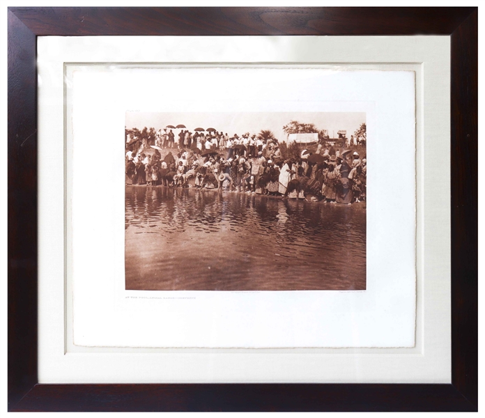 Edward Sheriff Curtis Original Large Photogravure Plate of ''At the Pool, Animal Dance - Cheyenne'' -- From ''The North American Indian''